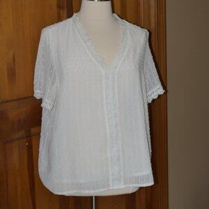 White summer blouse 2X